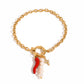 Chilli Charm Bracelet in Gold