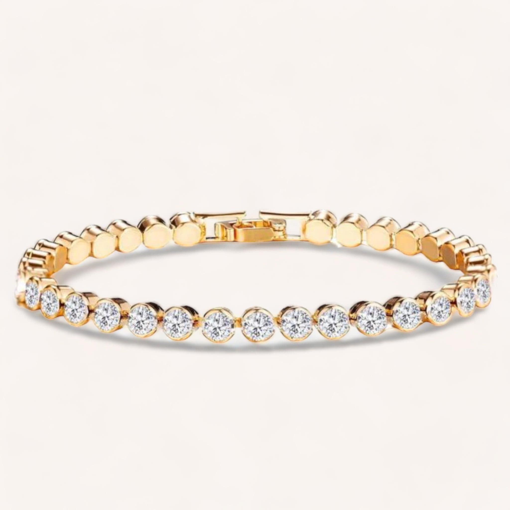 Luxeandco Bracelets Hallie Tennis Bracelet | Gold Plated