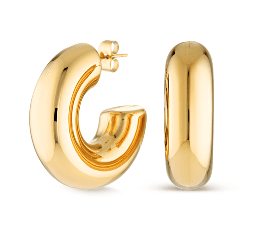 Luxeandco Earrings Daisy Hoop Earrings | Gold Plated