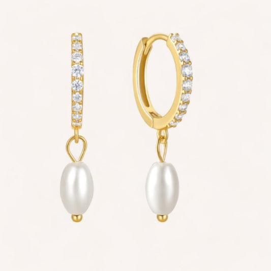 Luxeandco Earrings Davina Pearl Drop Earrings | Gold Plated
