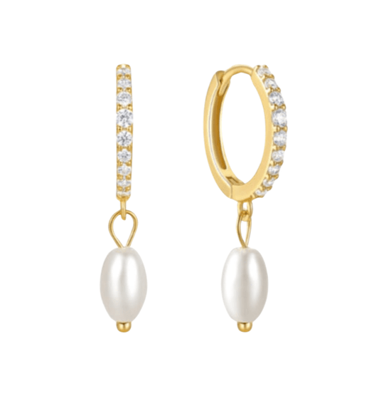 Luxeandco Earrings Davina Pearl Drop Earrings | Gold Plated