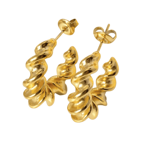 Luxeandco Earrings Katie Twist Earrings | Gold Plated