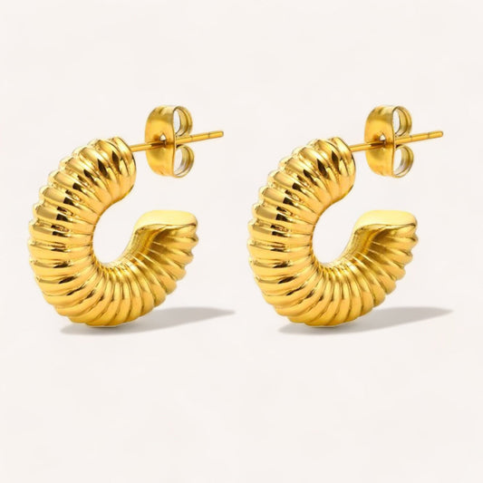 Luxeandco Earrings Sadie Hoop Earrings | Gold Plated