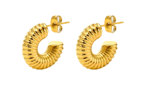 Luxeandco Earrings Sofia Hoop Earrings | Gold Plated