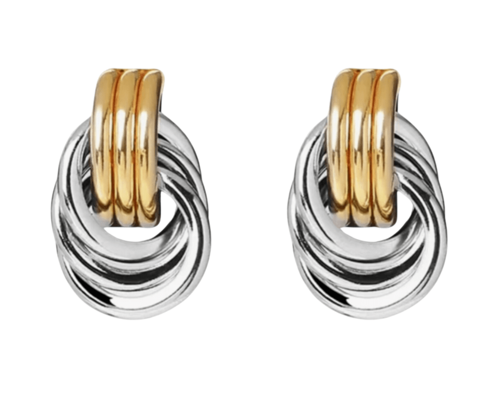 Luxeandco Eve Earrings Two Tone | Gold Plated