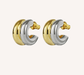 Luxeandco Madeline Two Tone Earrings | Gold Plated